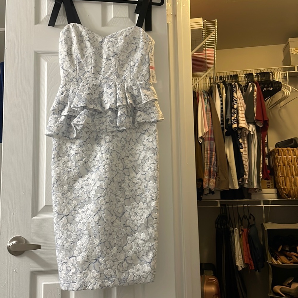 Gianni Bini Janice peplum lace dress size 2